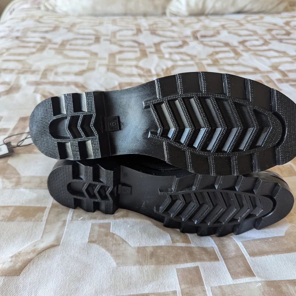 Women's Black Rain Boots - Picture 3 of 7